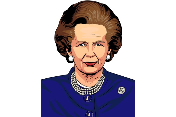 Margaret Thatcher with Vultures Looming | Chris Beetles
