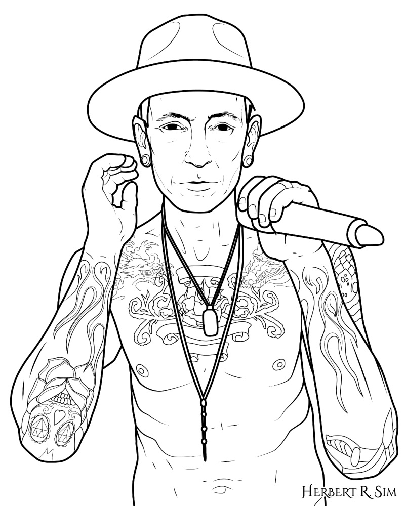 Chester Bennington Pencil drawing by Paul Stowe  Artfinder